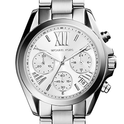 Michael Kors Bradshaw Women's Watch - Stainless Steel Chronograph with Interchangeable Leather & Metal Bands | Elegant Dress Watch for Work, Parties & Special Occasions