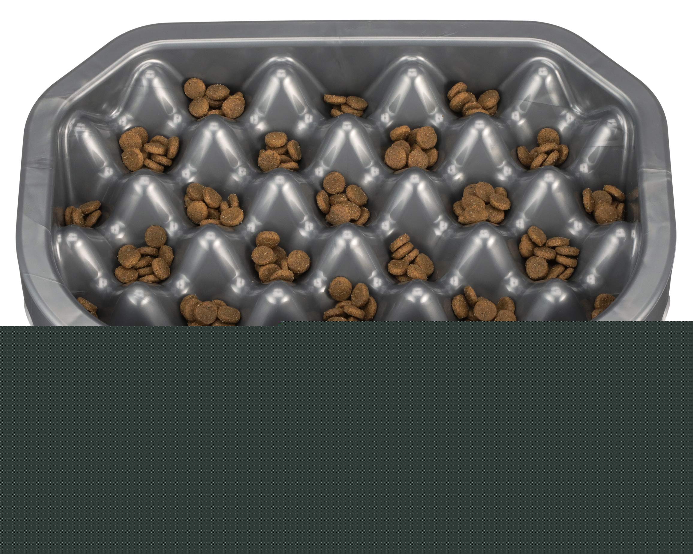 Neater Raised Slow Feeder Dog Bowl - Adjustable Elevated Pet Food Dish for Medium & Large Dogs - 6 Cup Capacity in Gunmetal - Perfect for Mealtime & Portion Control - Reduces Bloat & Improves Digestion