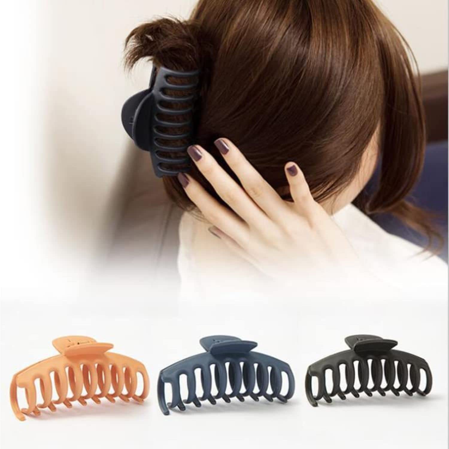 Large Hair Claw Clips for Women - 4PCs Long Hair Accessories for Styling