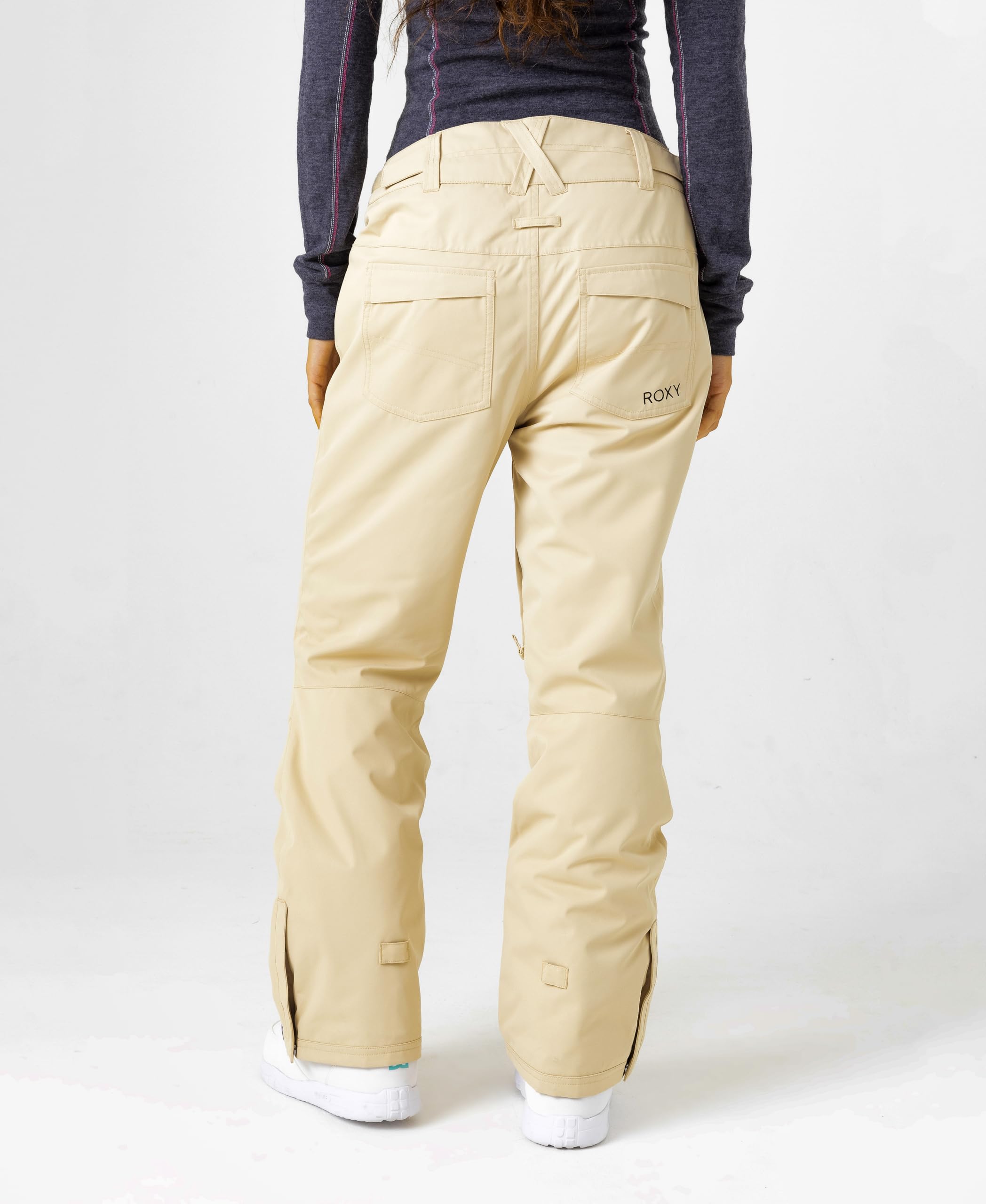 Roxy Women's Tailored Backyard Snow Pants - Waterproof Winter Ski Pants for Snowboarding & Outdoor Activities