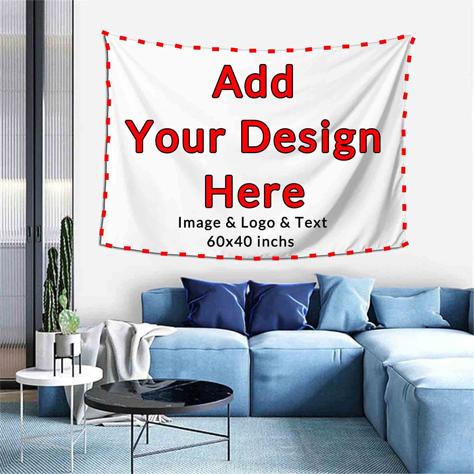 SHUANGFEI Custom Tapestry Wall Hanging - Personalized Art Decor for Living Room, Bedroom, Nursery & Dorm - 60x40 Inch Bohemian Home Decor - Perfect for Wall Art, Room Dividers & Gift Giving