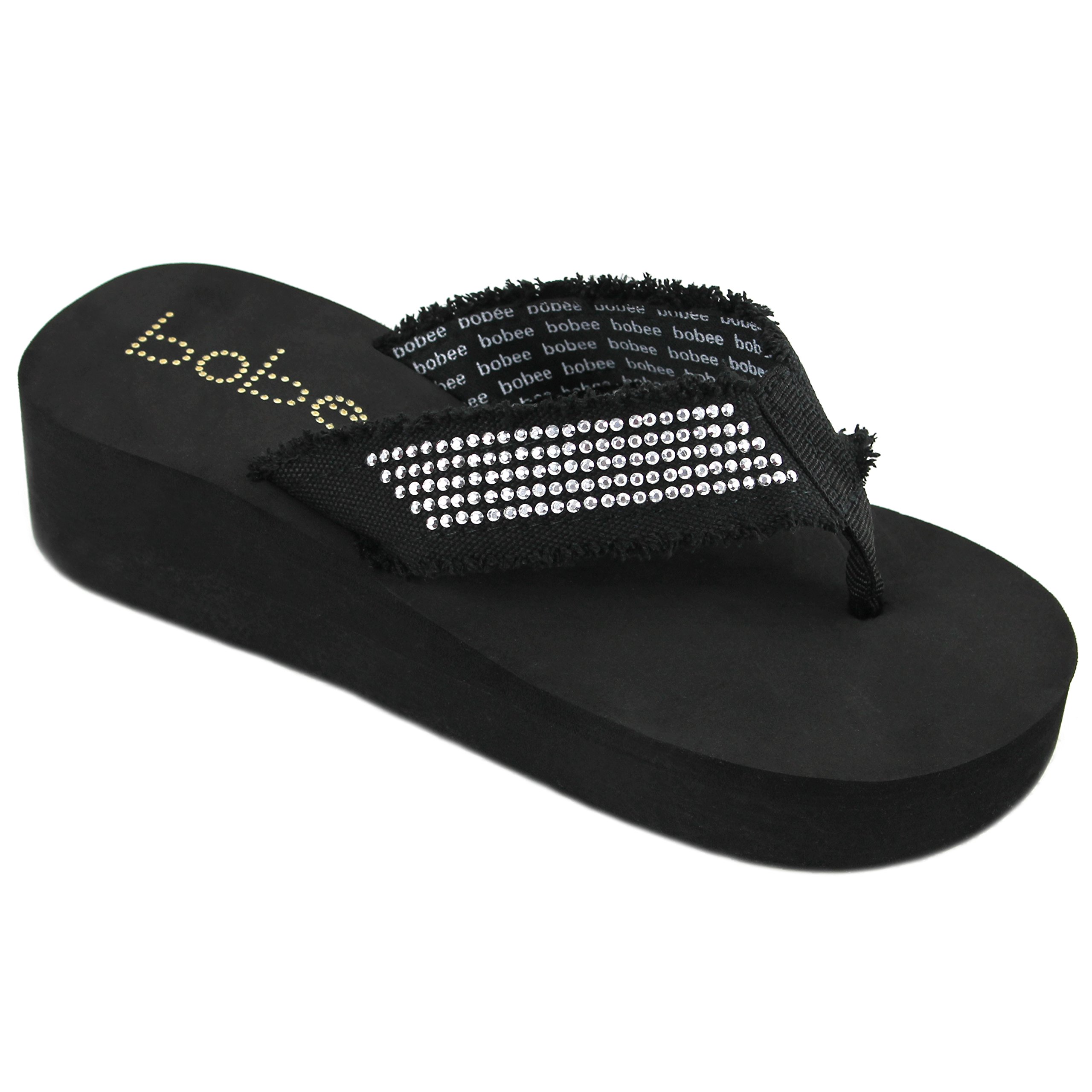 Women's Comfortable Platform Wedge Thong Flip Flops - Summer Beach Sandals with Arch Support for Walking, Poolside, and Vacation Outfits