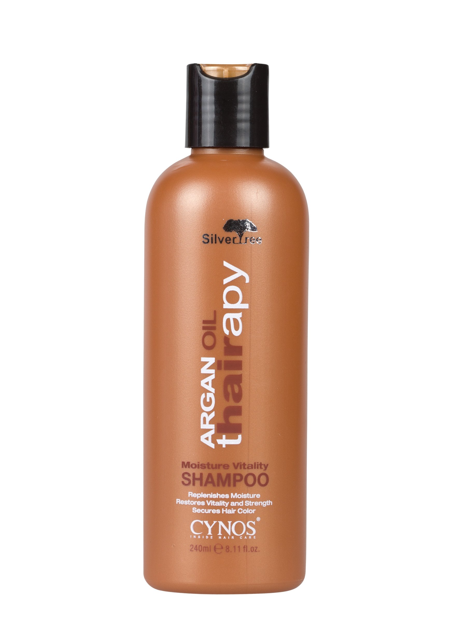 Cynos Silver Tree Argan Oil Moisture Vitality Shampoo 240ml - Hydrating & Repairing Hair Care for Dry, Damaged Hair - Perfect for Daily Use & Salon-Quality Results at Home
