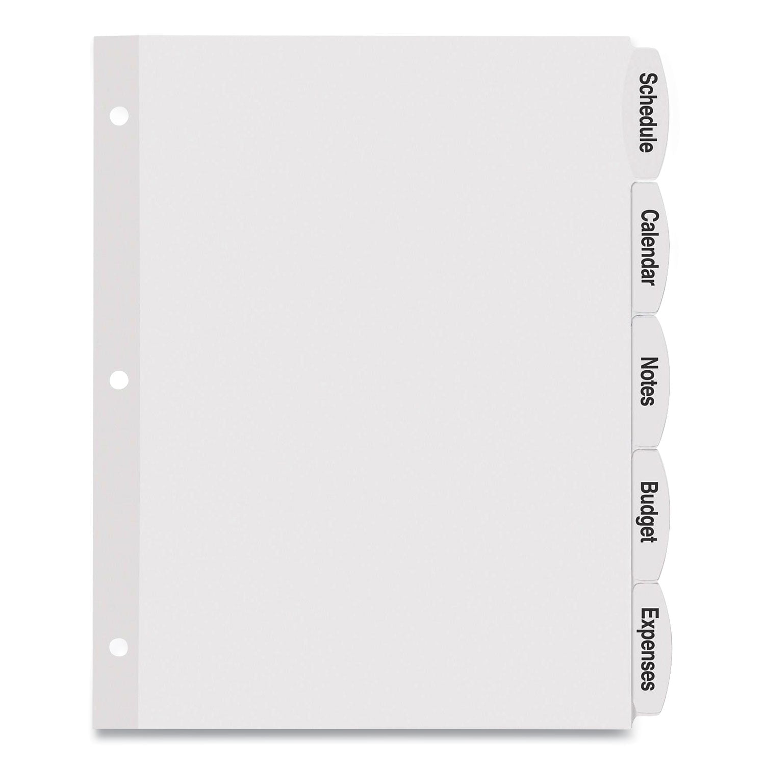 Avery Big Tab Printable White Label Dividers - 5 Tabs, 11 x 8.5 Inches, White (4 Sets) - Perfect for Office Organization, School Binders & Filing Systems