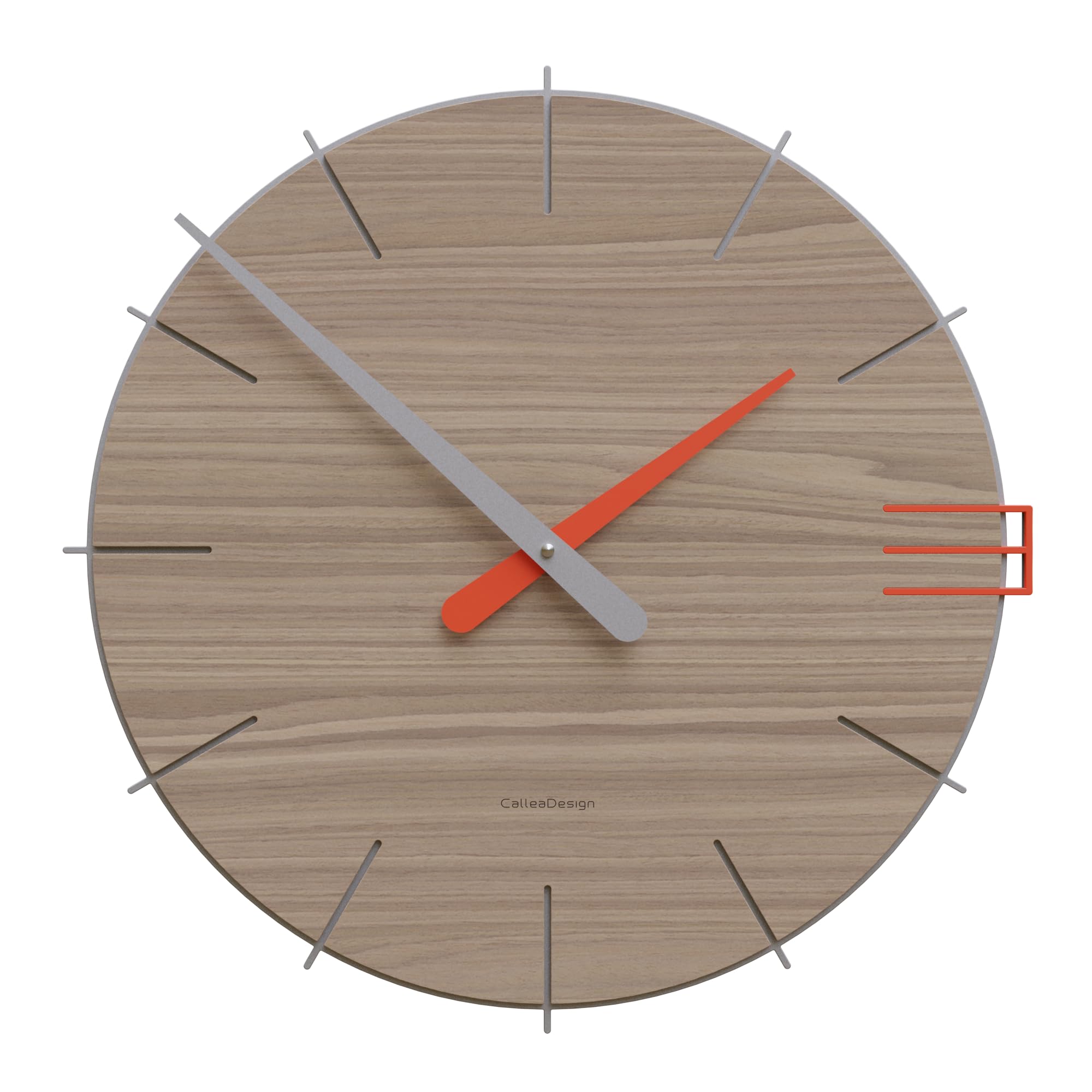 CalleaDesign 16.5 Inch Modern Wall Clock - Handcrafted Black Walnut Wooden Clock for Living Room, Bedroom, Office & Home Decor | Silent Non-Ticking Quartz Movement