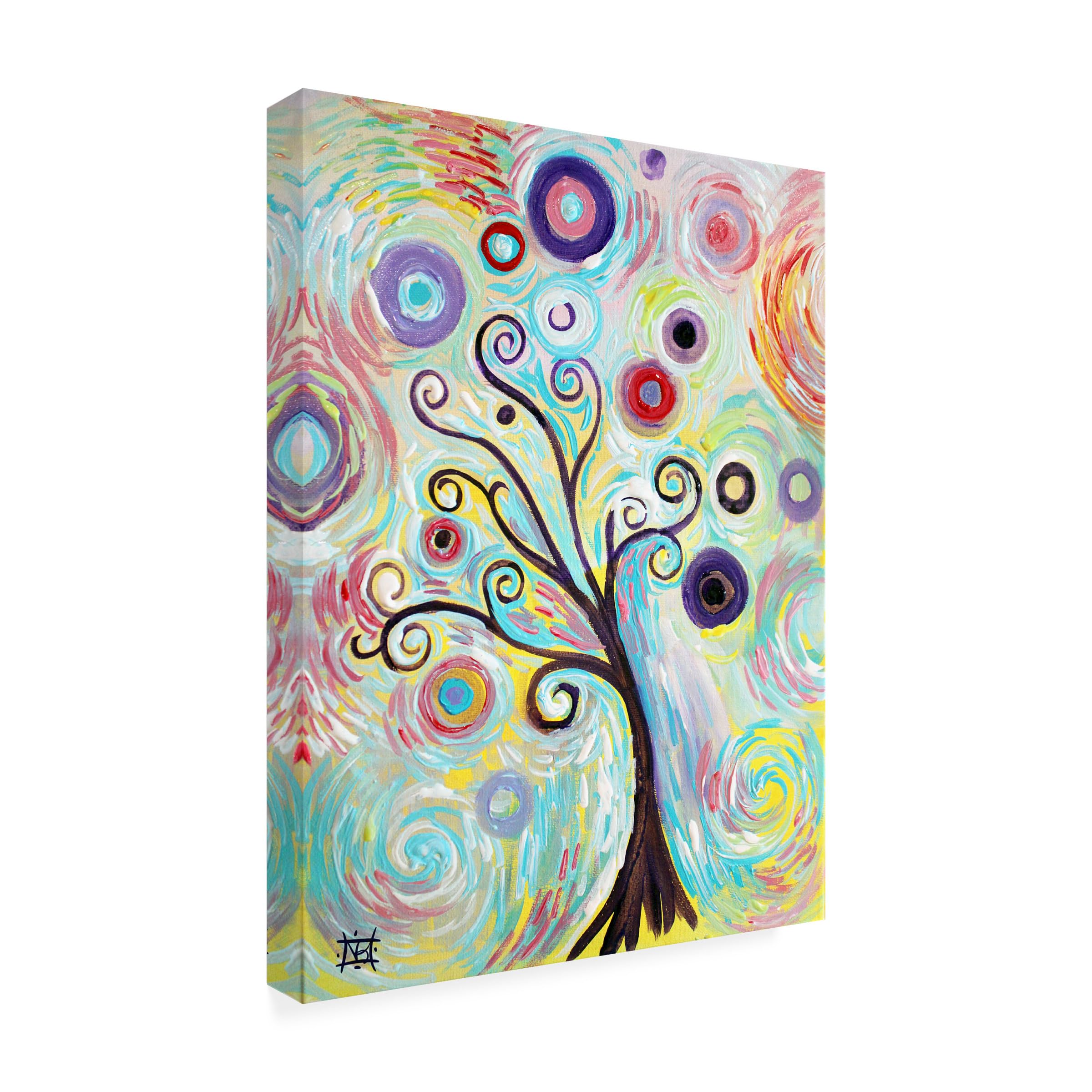 Natasha Wescoat 'Sonet of The Sky' Canvas Wall Art - 35x47 Inches Handmade Painting for Living Room, Bedroom & Office Decor - Modern Abstract Artwork Perfect for Home & Office Spaces