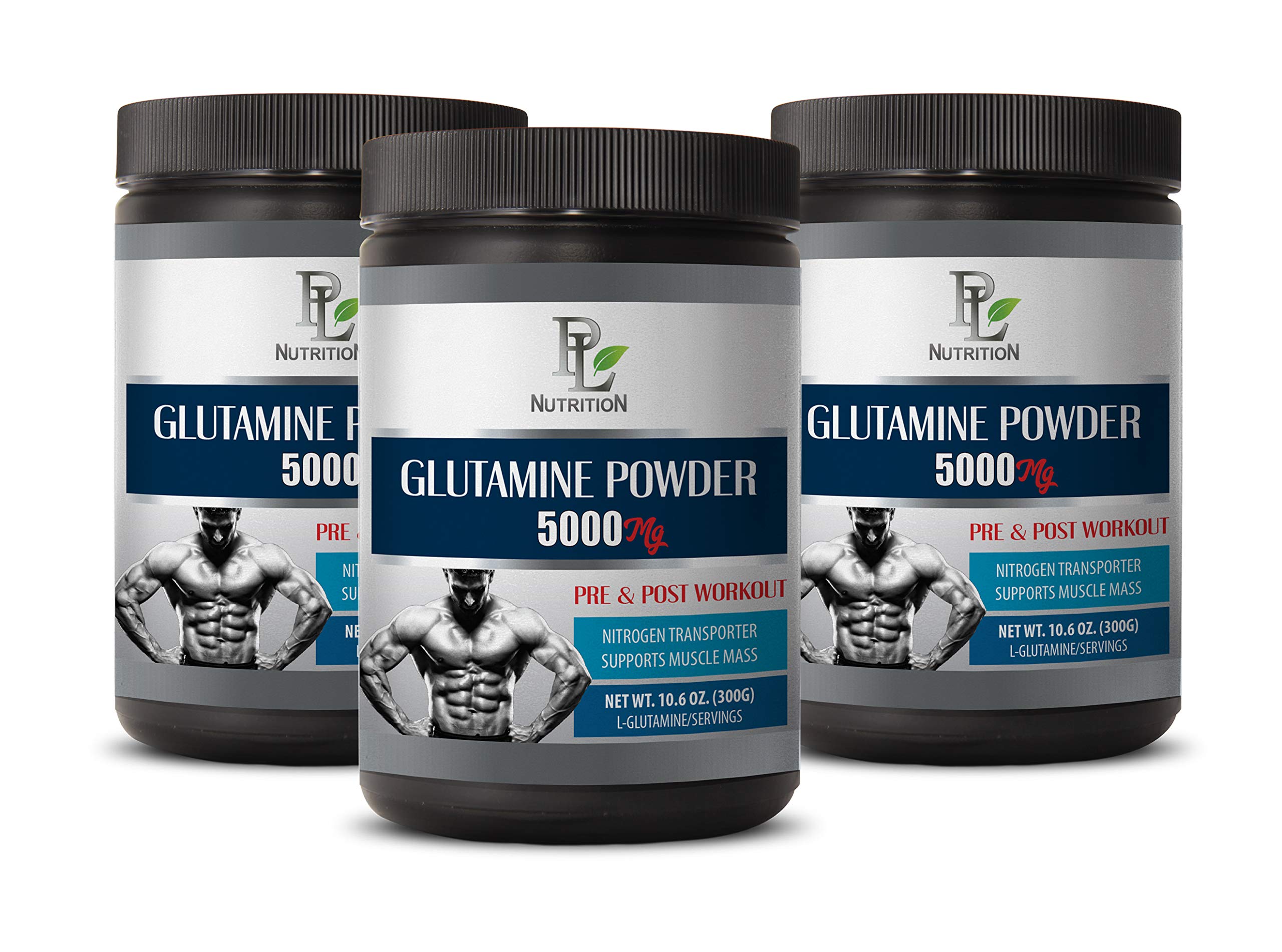 Post Workout L-Glutamine Powder 5000mg - Muscle Recovery Supplement for Gym & Fitness