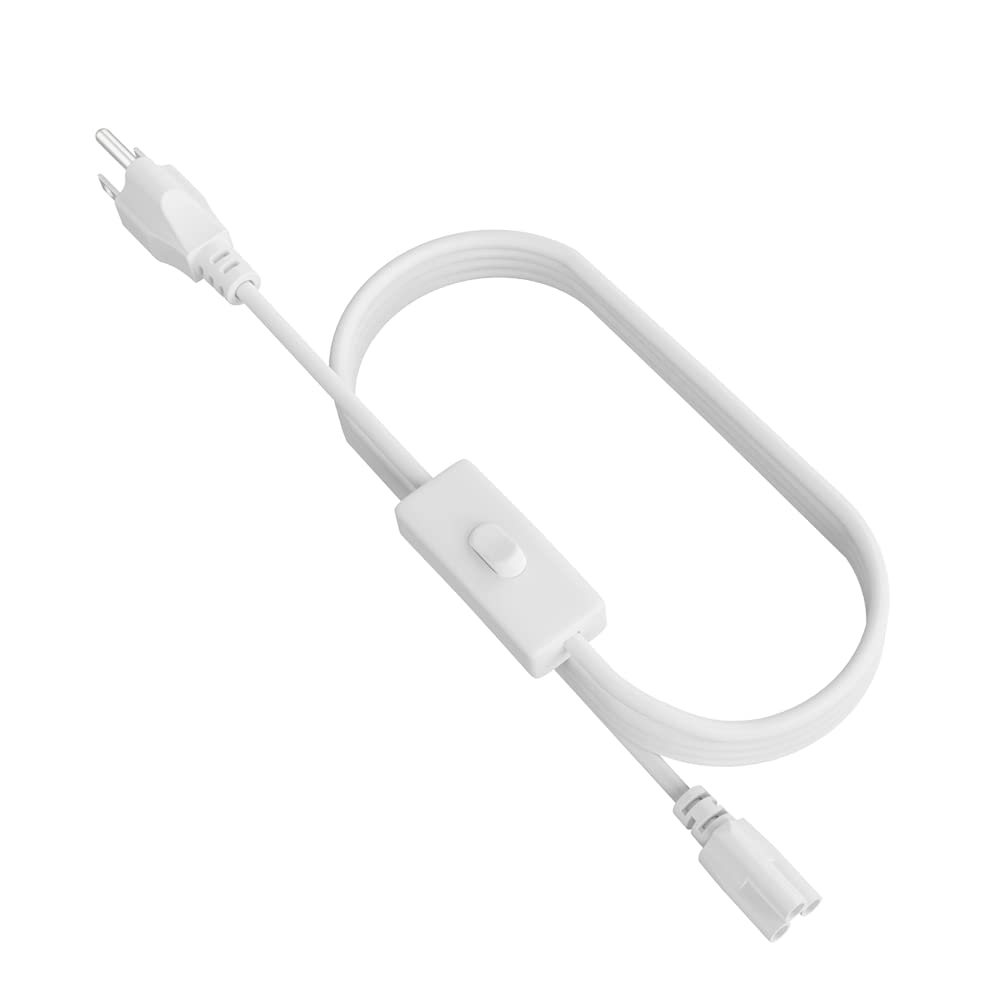 SHOPLED 5FT Power Cord with On/Off Switch for T5 T8 LED Tube Lights - 3 Prong Plug Replacement Cable for LED Shop Lights, Garage, Warehouse & Workshop Lighting