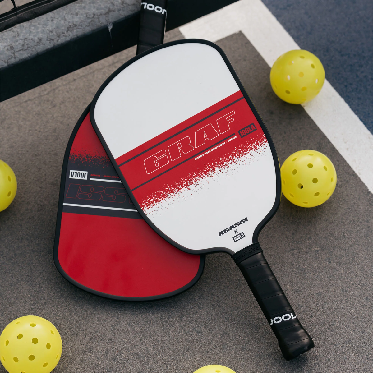 Agassi Graf Champion Tennis Racket Set - 12mm Premium Grip for Pro Performance | Perfect for Competitive Matches & Training Sessions