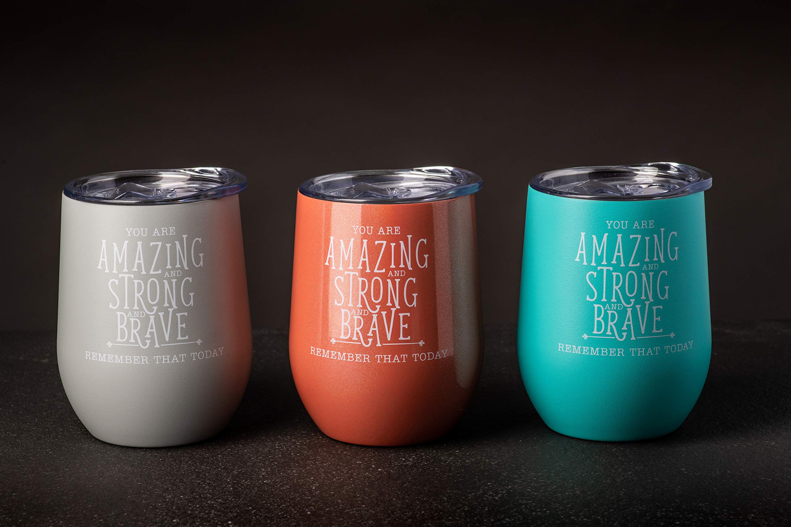 **DIVERSEBEE Insulated Wine Tumbler with Lid - Inspirational Thank You Gift for Women, Best Friend, Mom, Wife, Girlfriend, Coworker, Nurse - Glacier Gray - Perfect for Birthdays, Holidays & Encouragement Gifts**