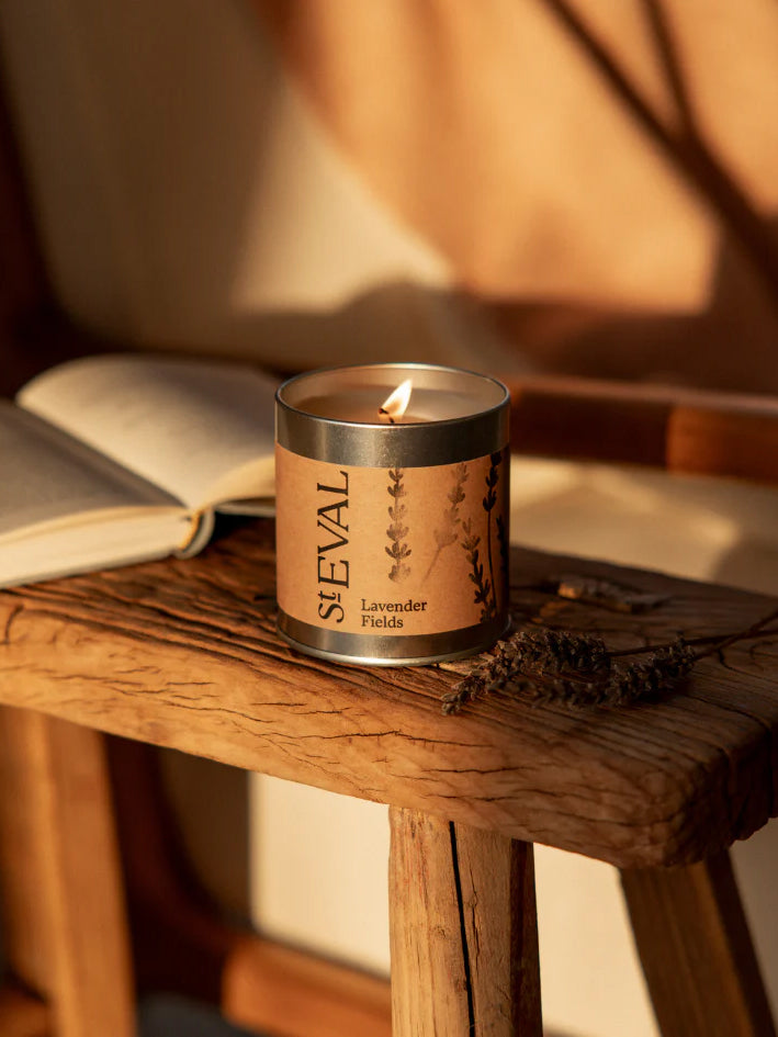 St. Eval Lavender Fields Scented Candle in Tin - Perfect for Relaxation, Aromatherapy & Home Decor