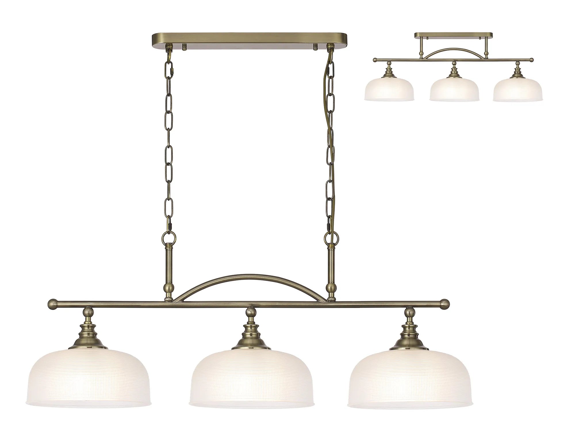 Antique Brass/ Frosted Glass