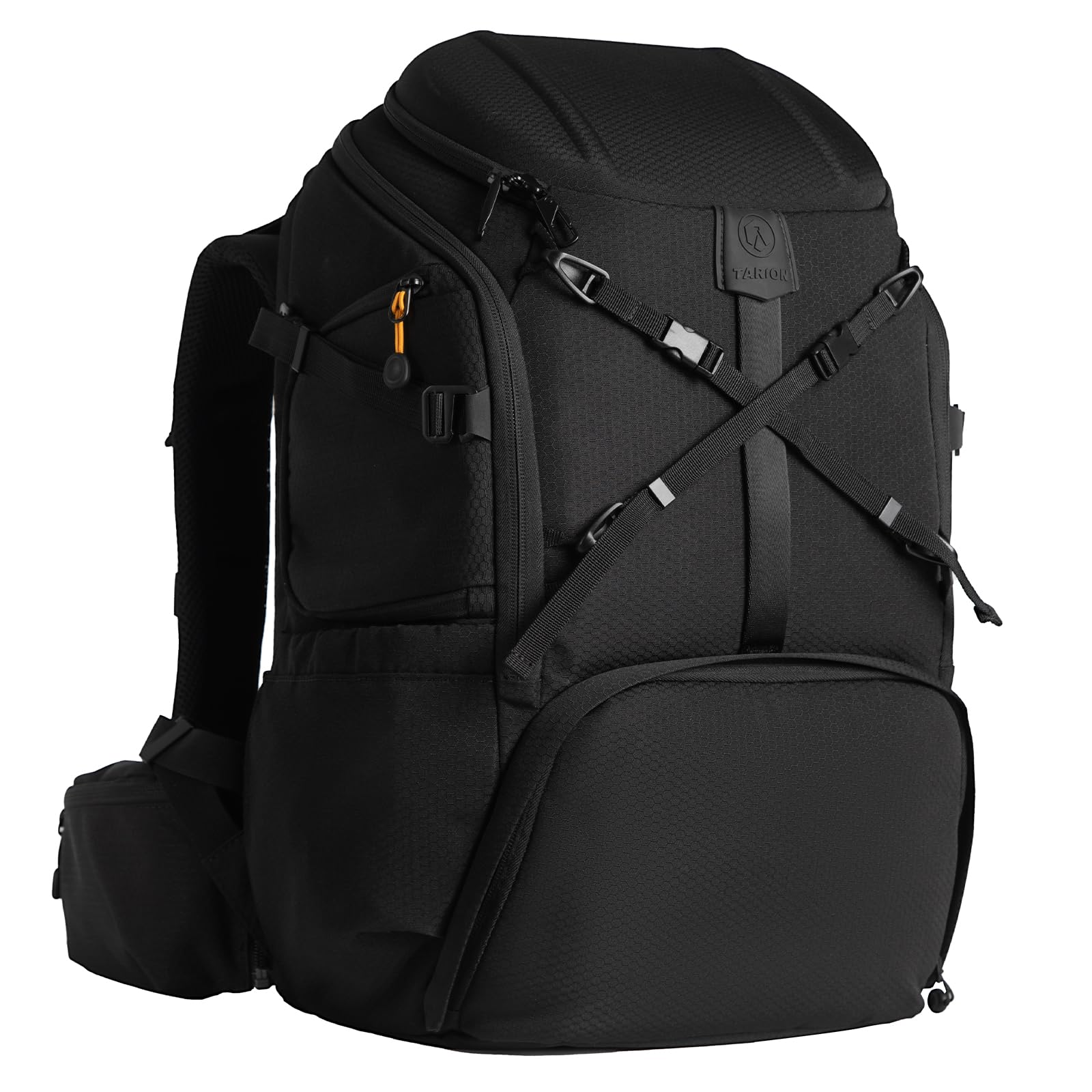 TARION Large Camera Backpack for DSLR & Drone - Waterproof Photography Bag with Dual-Side Opening & Rain Cover - Travel Rucksack for Photographers (Hexagon Series) - Perfect for Outdoor Shooting, Travel Adventures and Professional Photography