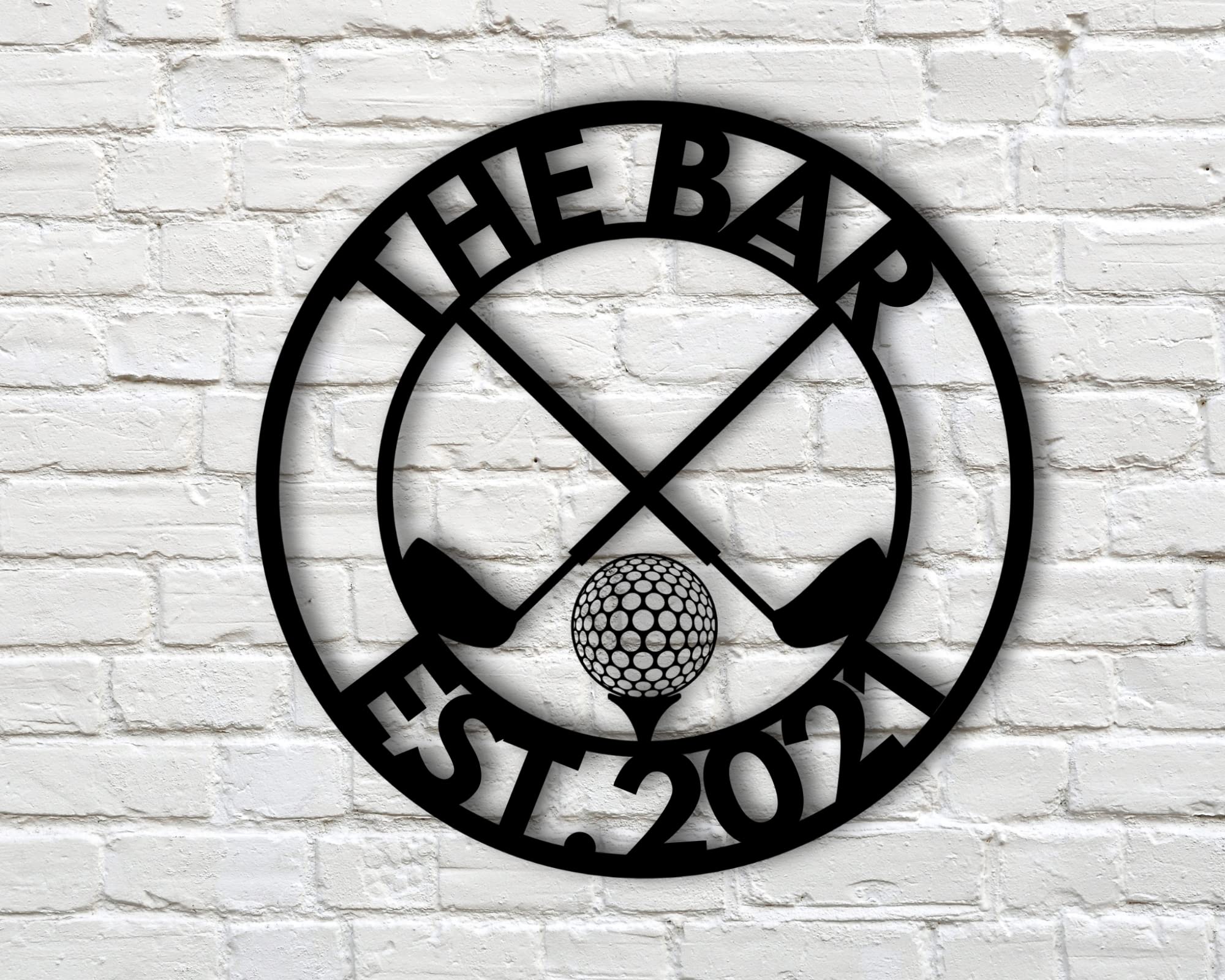 Personalized Golf Metal Wall Art - Custom 19th Hole Bar Sign for Man Cave Decor (36 Inch) | Unique Golf Gifts for Men | Perfect for Home Office, Game Room & Golf Clubhouse Decor