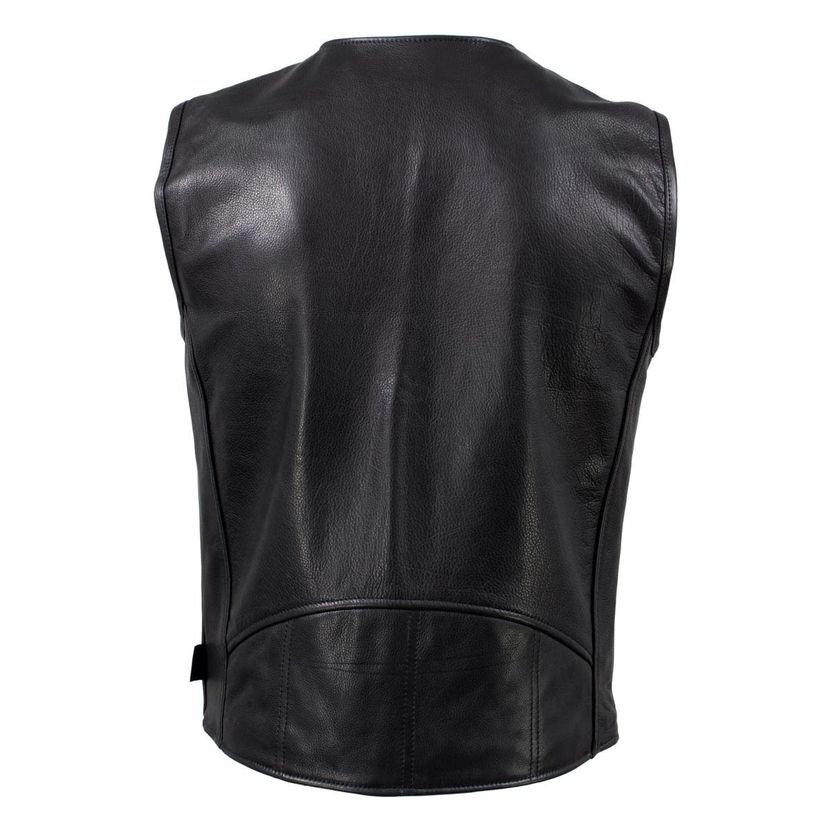 Premium Black Leather Motorcycle Vest for Men - Made in USA | Milwaukee Leather MLVSM | Perfect for Biker Riders & Motorcycle Enthusiasts