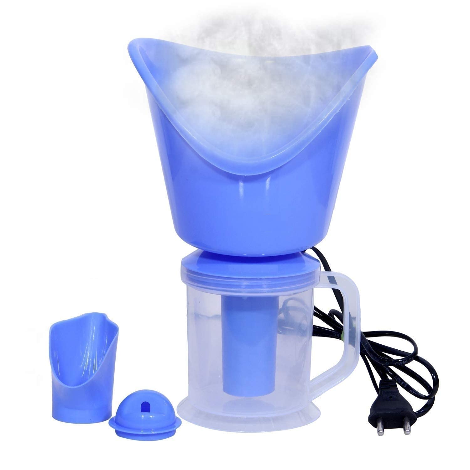 ADEPT 3-in-1 Facial Steamer & Inhaler - Portable Steam Vaporizer for Sinus Relief, Cold & Cough | Warm Mist Humidifier for Face & Nasal Care | Perfect for Home Spa, Allergy Season & Respiratory Comfort (Men & Women)