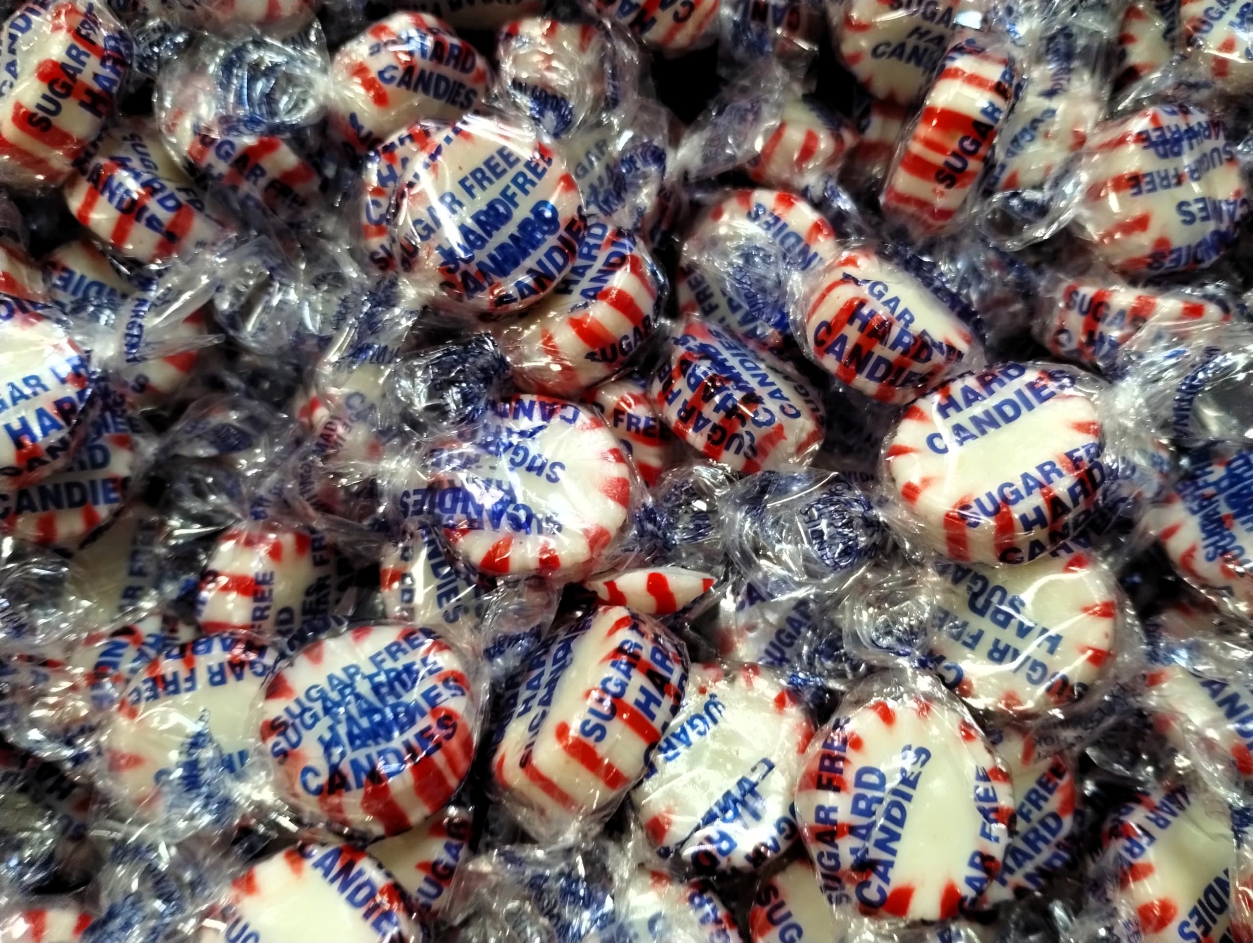 Sugar Free Peppermint Starlight Hard Candy Buttons - 1 lb Bag of Individually Wrapped Low Carb Keto-Friendly Mints - Perfect for Holiday Gifts, Office Treats & Fresh Breath
