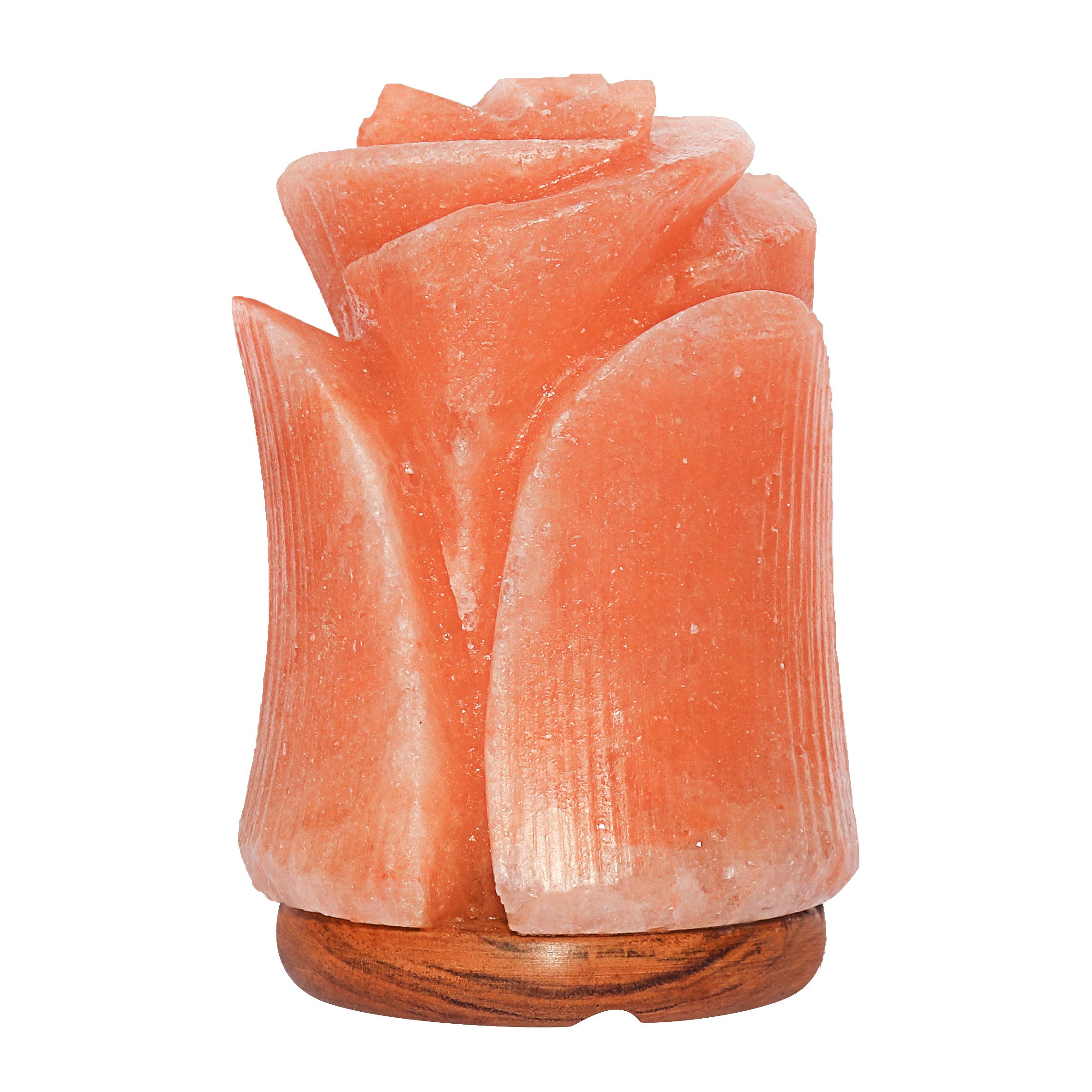 Himalayan Pink Salt Lamp - Hand-Carved Tulip Shape Natural Rock Salt Night Light for Home, Office, Bedroom Decor | Relaxing Mood Light for Yoga, Meditation & Stress Relief | Authentic Salt Crystal Lamp from Pakistan