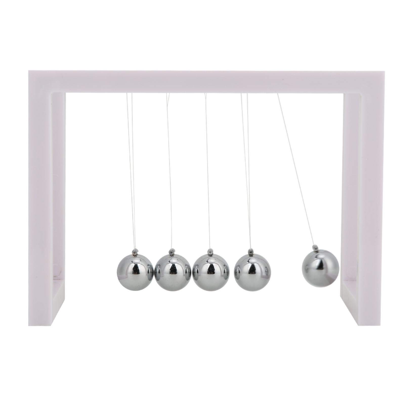 03 White Pendulum Balls - Durable Solid Steel Balance Balls for Physics Experiments, Home & Office Decor | Perfect for Zen Meditation, Stress Relief & Scientific Displays