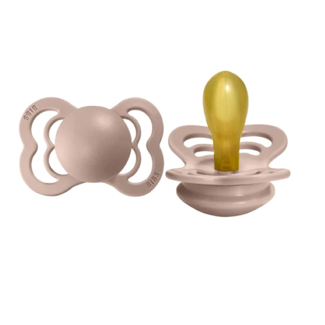 Supreme Collection Flat Natural Rubber Latex Pacifier for Babies - 2 Pack, Vanilla Scented - Ideal for Newborns, Infants & Toddlers - Soothing & Safe for Daycare, Travel & Sleep Time