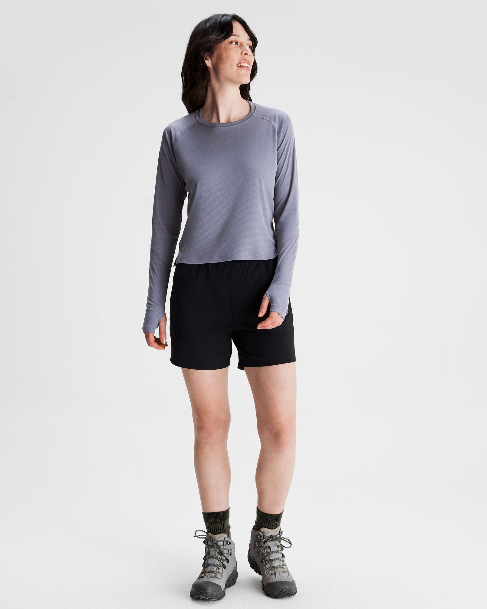 Women's SUN Stopper LT Long Sleeve UV Protection Shirt - Dark Haze | UPF 50+ Sun Shirt for Hiking, Running & Outdoor Activities