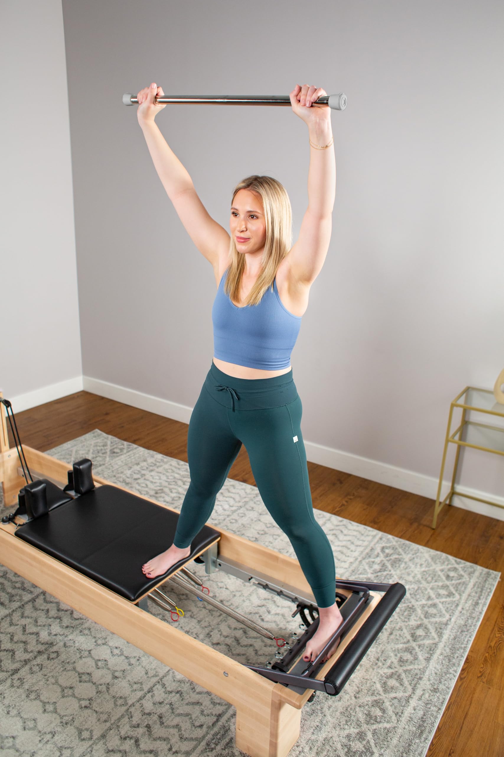 Balanced Body Weighted Metal Pole - Heavy Duty Exercise Bar for Home, Studio & Gym Workouts | Strength Training Equipment for Fitness, Yoga & Pilates | Perfect for Toning, Stretching & Core Workouts