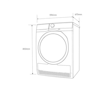 Electrolux EDH903R7WC 9kg UltimateCare 700 Heat Pump Dryer - Energy Efficient & Quiet Laundry Appliance for Home & Apartment Use
