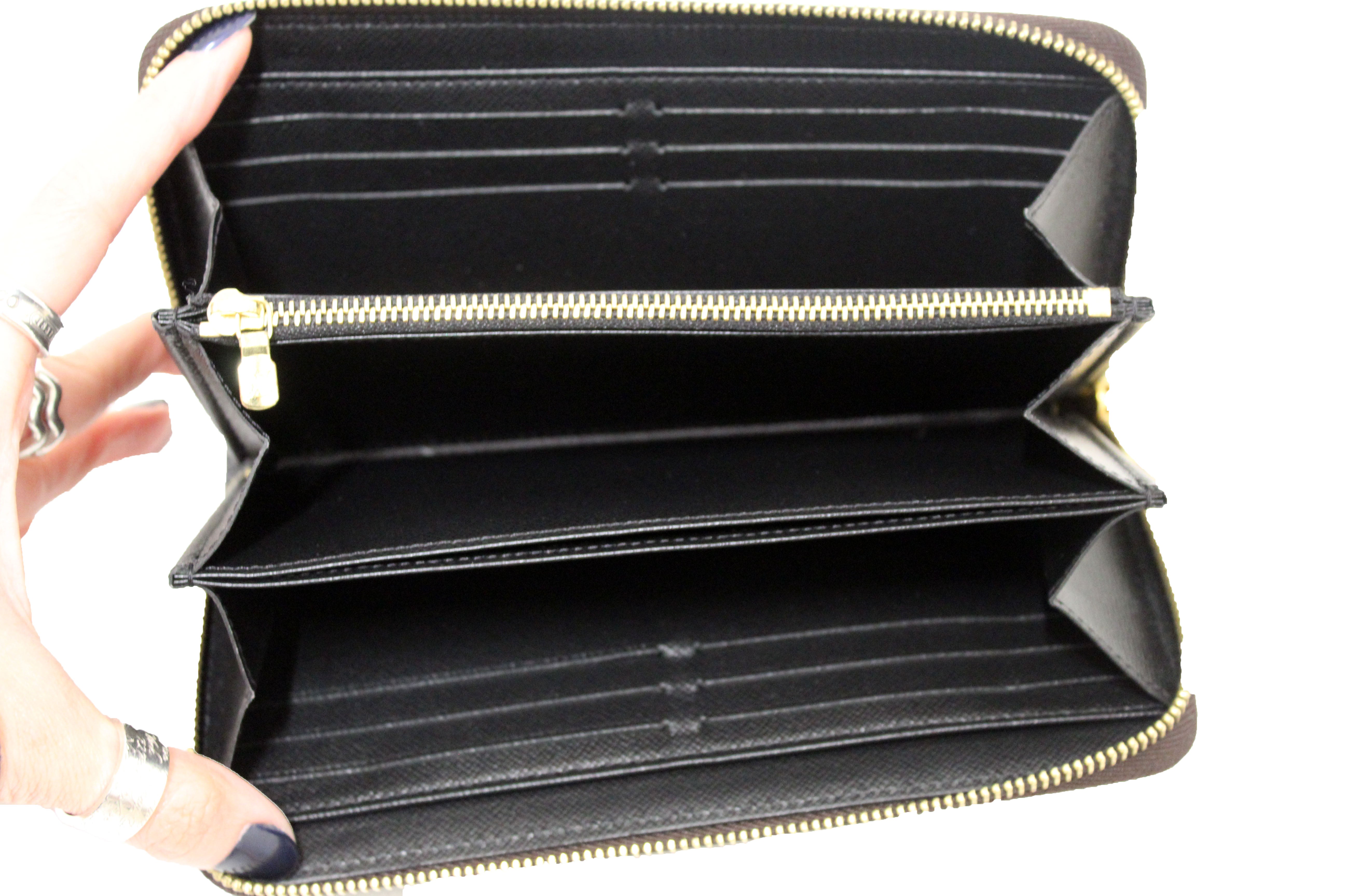 Authentic Louis Vuitton Giant Monogram Reverse Canvas Zippy Wallet - Luxury Women's Zip Around Wallet for Everyday Use & Travel Accessories