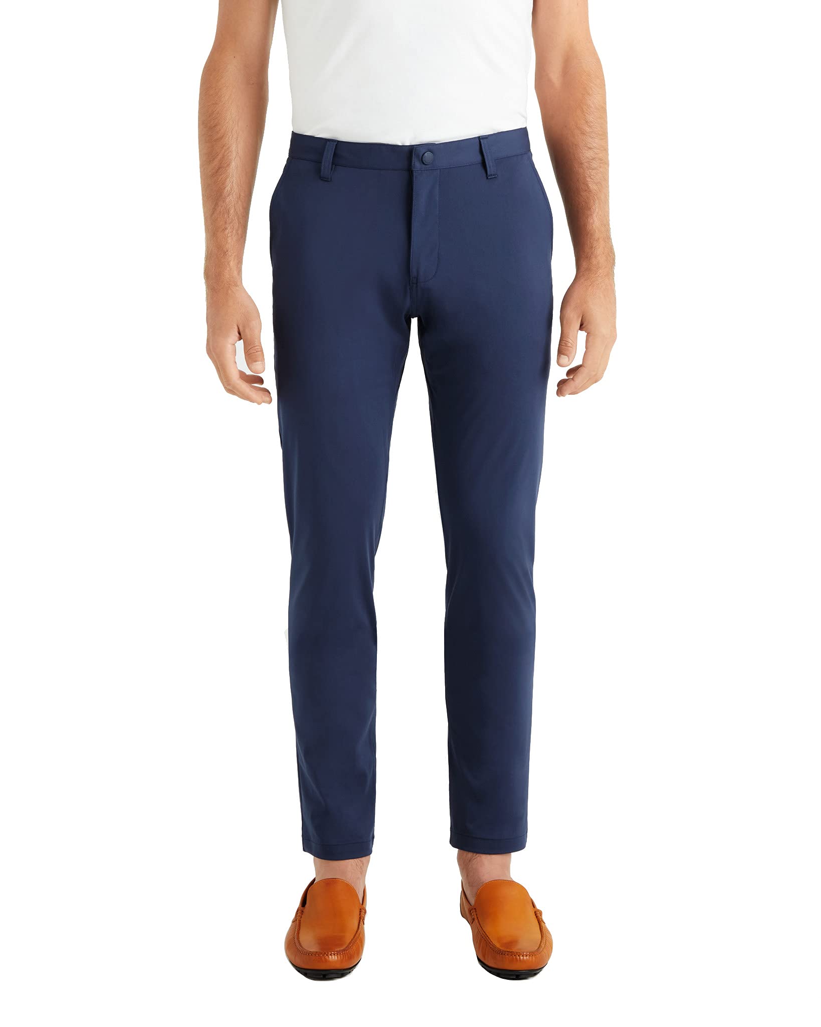 Rhone Commuter Men's Slim-Fit Dress Pants - Stretch Work Pants for All-Day Comfort | Wrinkle Resistant Navy Blue | Sizes W28-33L | Perfect for Office, Business Travel & Casual Wear