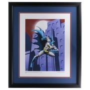 Batman Running 12x16 Framed DC Comic Limited Edition Giclee Art Print - Superhero Wall Decor for Home, Office & Comic Book Fan Collection