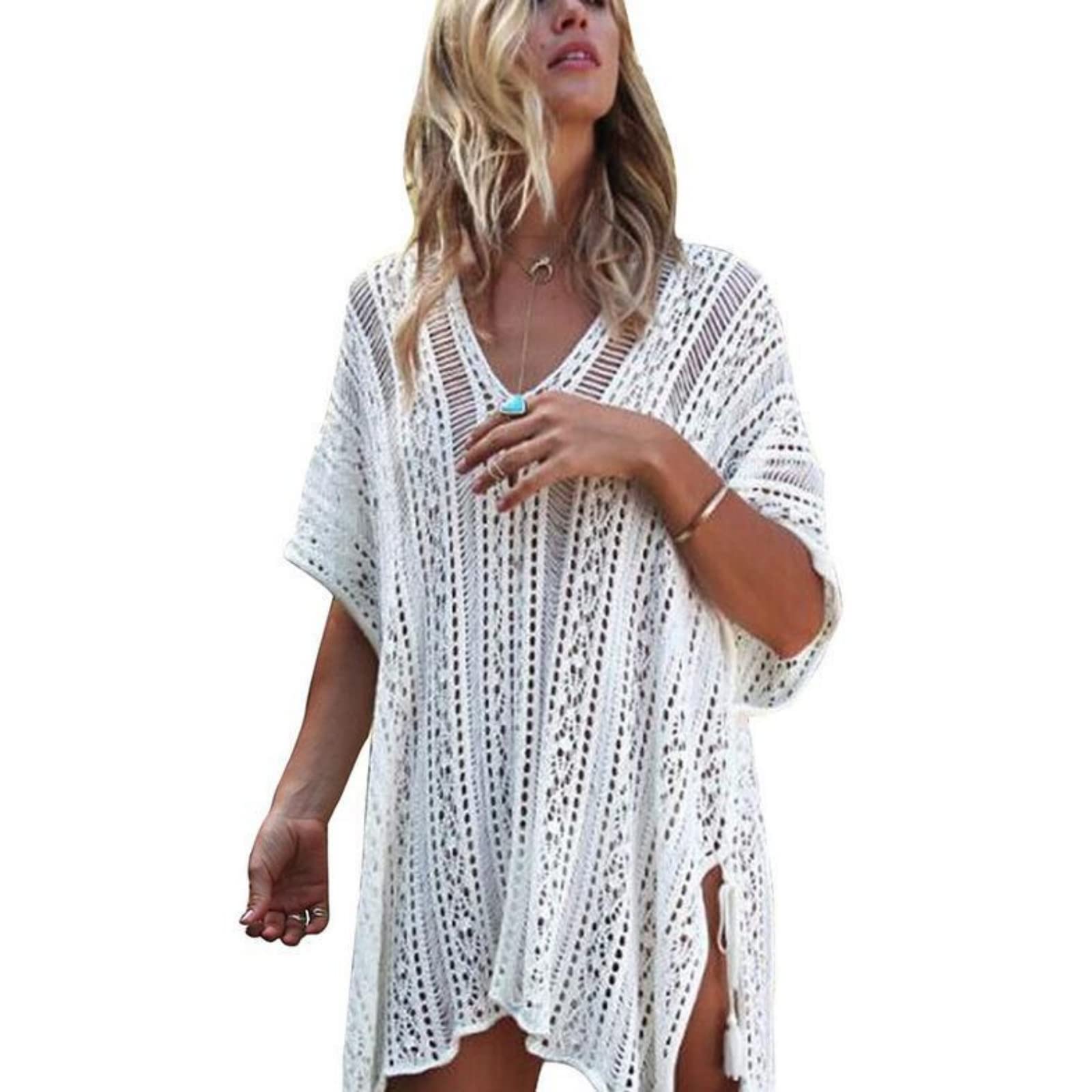 Murnouche Women's Crochet Beach Bikini Cover Up - Stylish Bathing Suit Swimwear Cover Up for Vacation & Summer Outfits | Perfect for Poolside, Beach Parties & Tropical Getaways