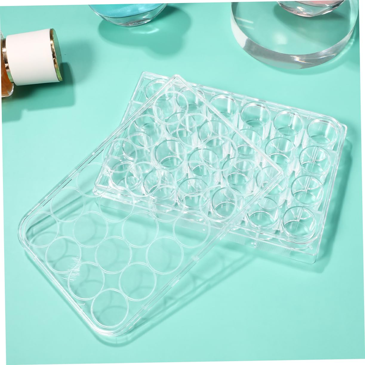 4Pcs Polystyrene Petri Dishes - Lab Cell Culture Plates for Microbiology & Chemistry Experiments