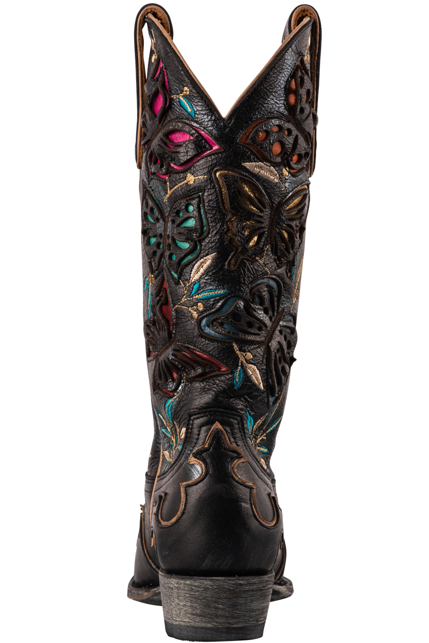 Old Gringo Women's Amadis Cowgirl Boots - Genuine Leather Western Boots with Pointed Toe & Stitched Details (Black) - Perfect for Rodeo, Country Dancing & Western Fashion