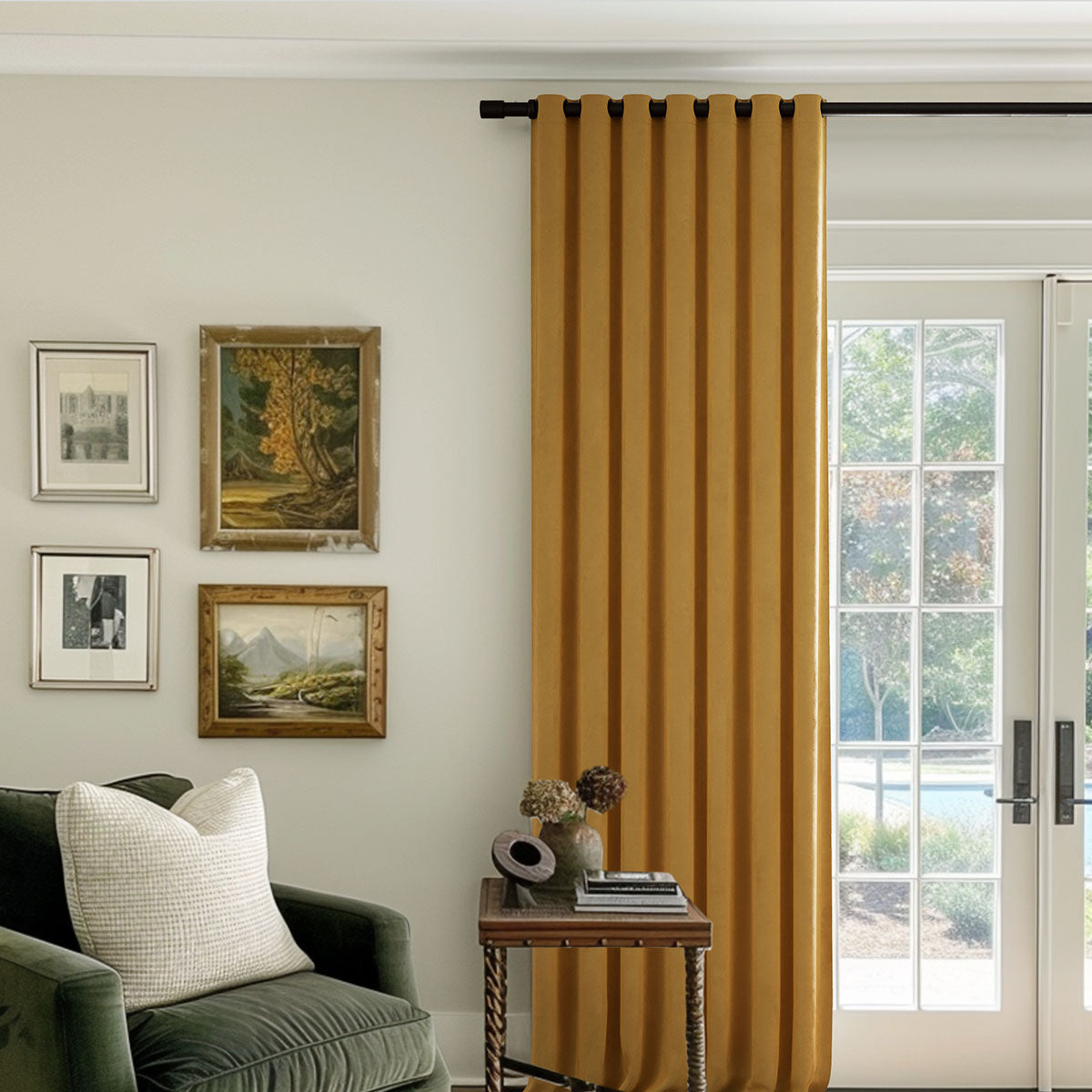 Luxury Blackout Curtains - Heavyweight Velvet Drapes with Grommet Top in Elegant Gray | Thermal Insulated & Noise Reducing Window Treatments for Bedroom & Living Room
