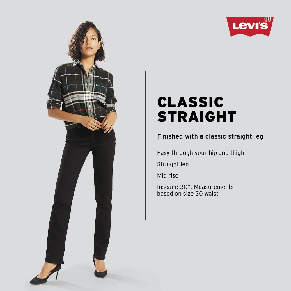 Levi's Women's Classic Straight Jeans - Comfortable High Waist Denim Pants for Casual Wear & Everyday Outfits