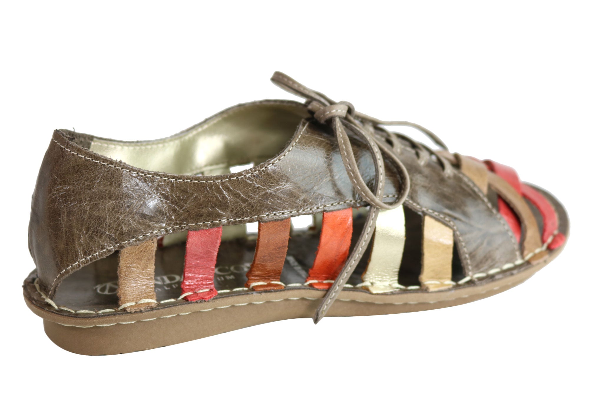 Andacco Petuna Women's Comfortable Flat Leather Sandals - Handmade in Brazil - Perfect for Beach, Vacation & Summer Outfits
