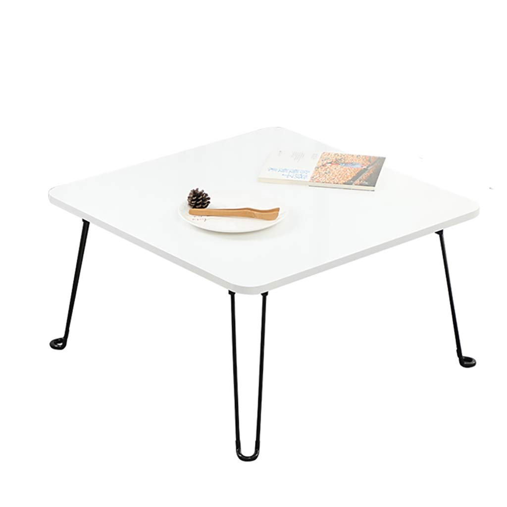 Foldable Square Table - Multi-Purpose Computer, Dining, Coffee & Study Desk - Portable for Home, Dorm, Office & Outdoor Picnics - White (70x70x33cm & 50x50x33cm Options) - Perfect for Small Spaces, Work from Home & Camping Trips