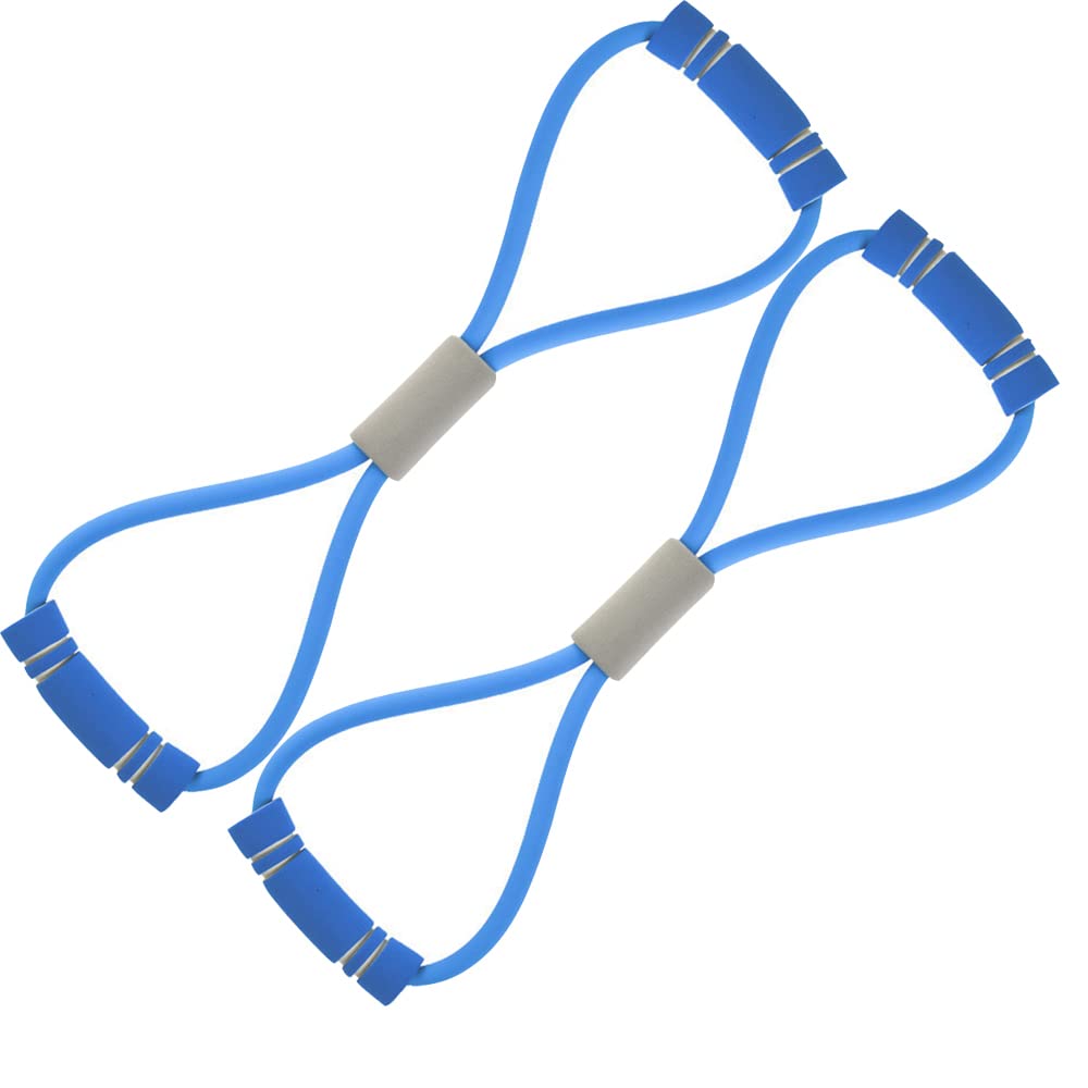 2PCS Women's Resistance Bands with Foam Handles - Home Yoga Fitness Accessories, Rubber Pull Rope for Strength Training & Gym Workouts - Perfect for Pilates, Stretching & Full Body Exercise at Home or Gym