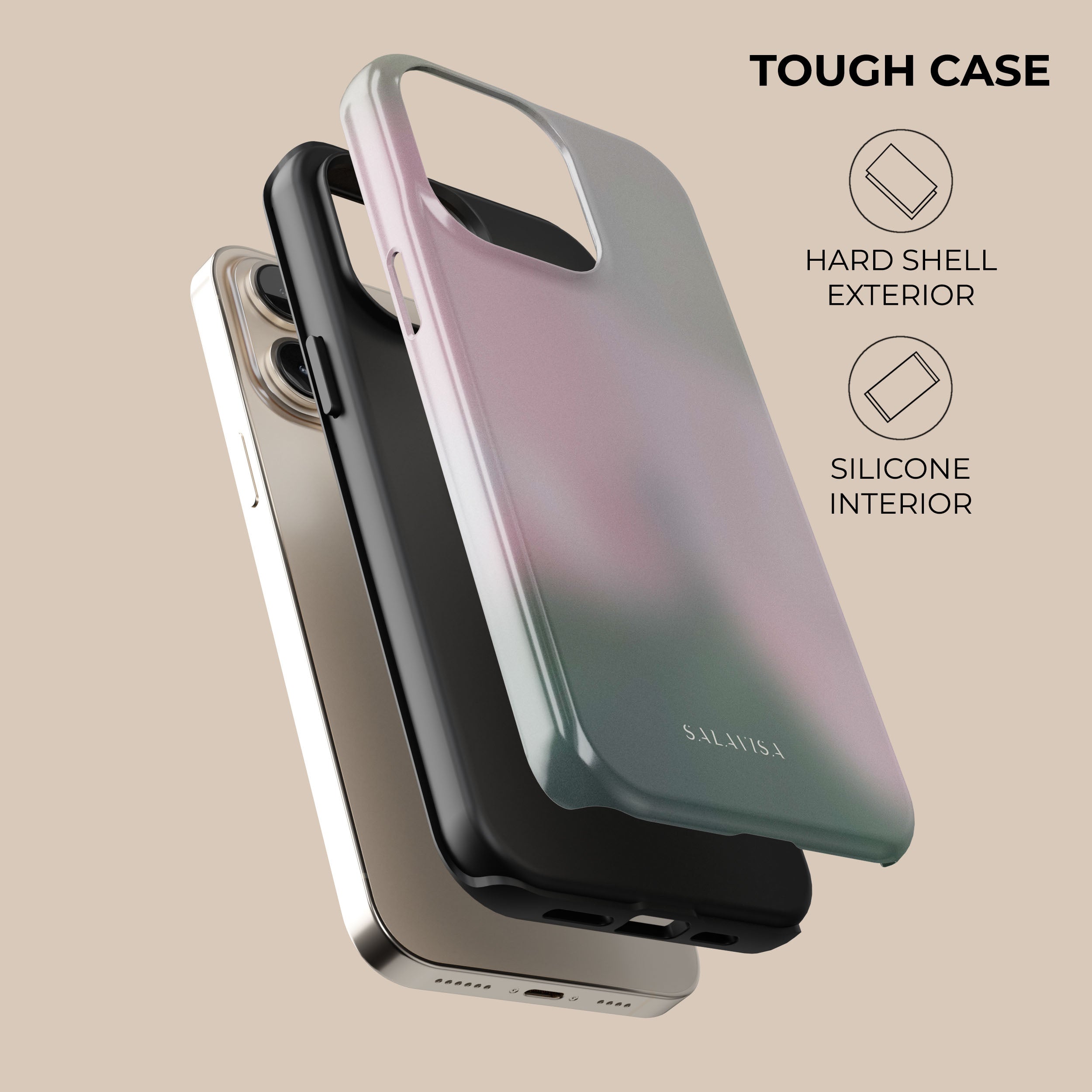 Elegant Muted Rose Phone Case - Slim Protective Cover for iPhone & Android - Perfect for Everyday Use, Work & Travel
