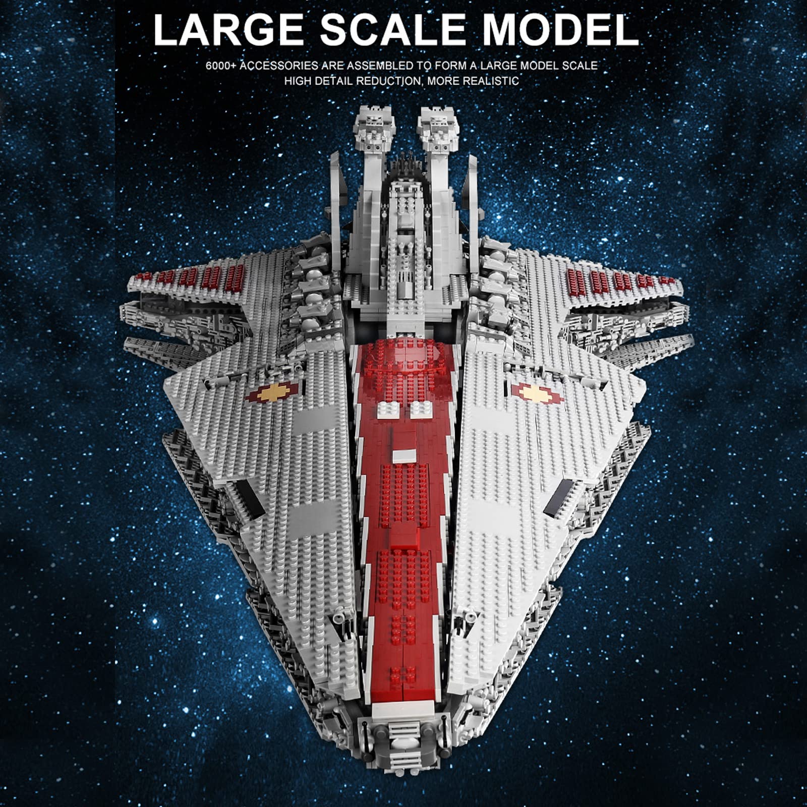 Mould King 21005 Super Star Destroyer Model - Venator-Class Republic Attack Cruiser Building Toy Kit with 6685 Pieces | UCS Collection Star Wars Gift for Boys & Adults 8-12+ | Perfect for Display, Collecting & Creative Play
