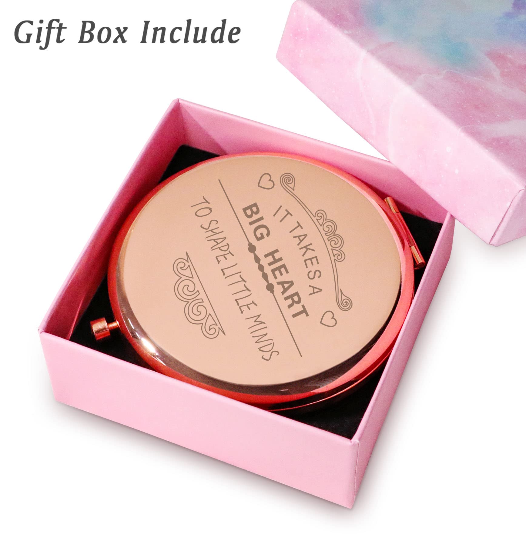 Personalized Compact Mirrors - Unique Teacher Gifts for Women, Perfect for Mother's Day & Graduation