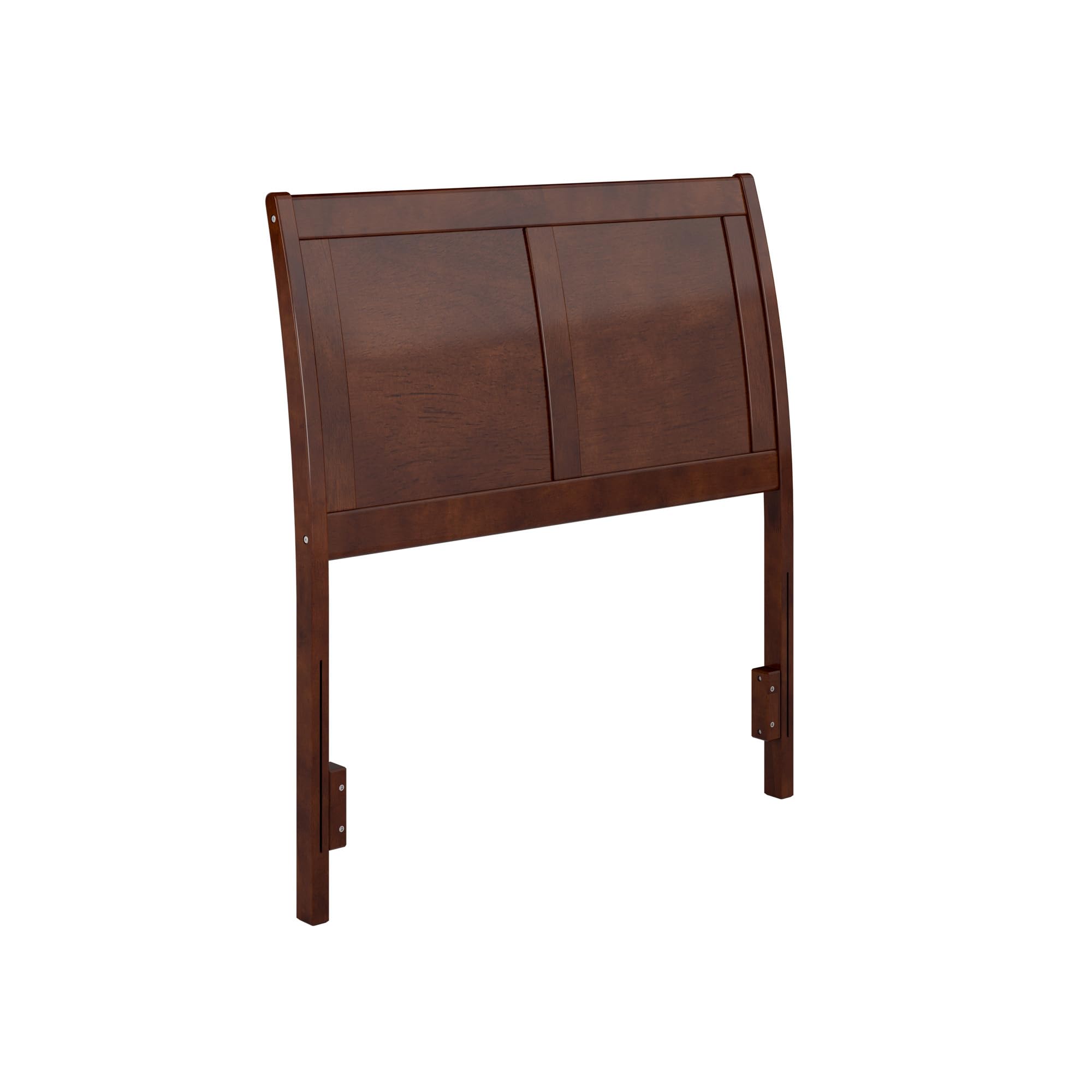 AFI Portland Twin Size Headboard with USB Charging Ports - Walnut Finish Wooden Bed Frame Headboard for Small Spaces, Dorm Rooms & Guest Bedrooms