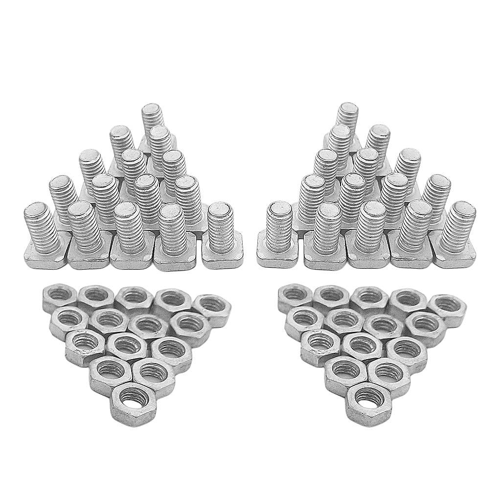 50 Sets M6 x 12mm Aluminum Greenhouse Nuts and Bolts Kit - Heavy Duty Cropped Head Fasteners for Greenhouse Construction, Repair & DIY Projects - Perfect for Home Gardeners and Commercial Growers