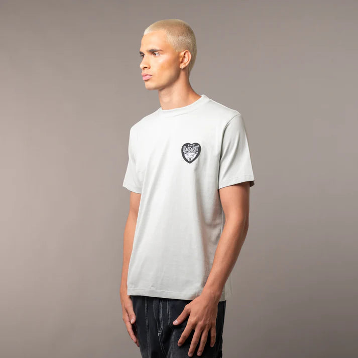 Vulk H Heart Graphic T-Shirt for Men & Women - Soft Cotton Grey Tee - Casual Streetwear & Everyday Comfort
