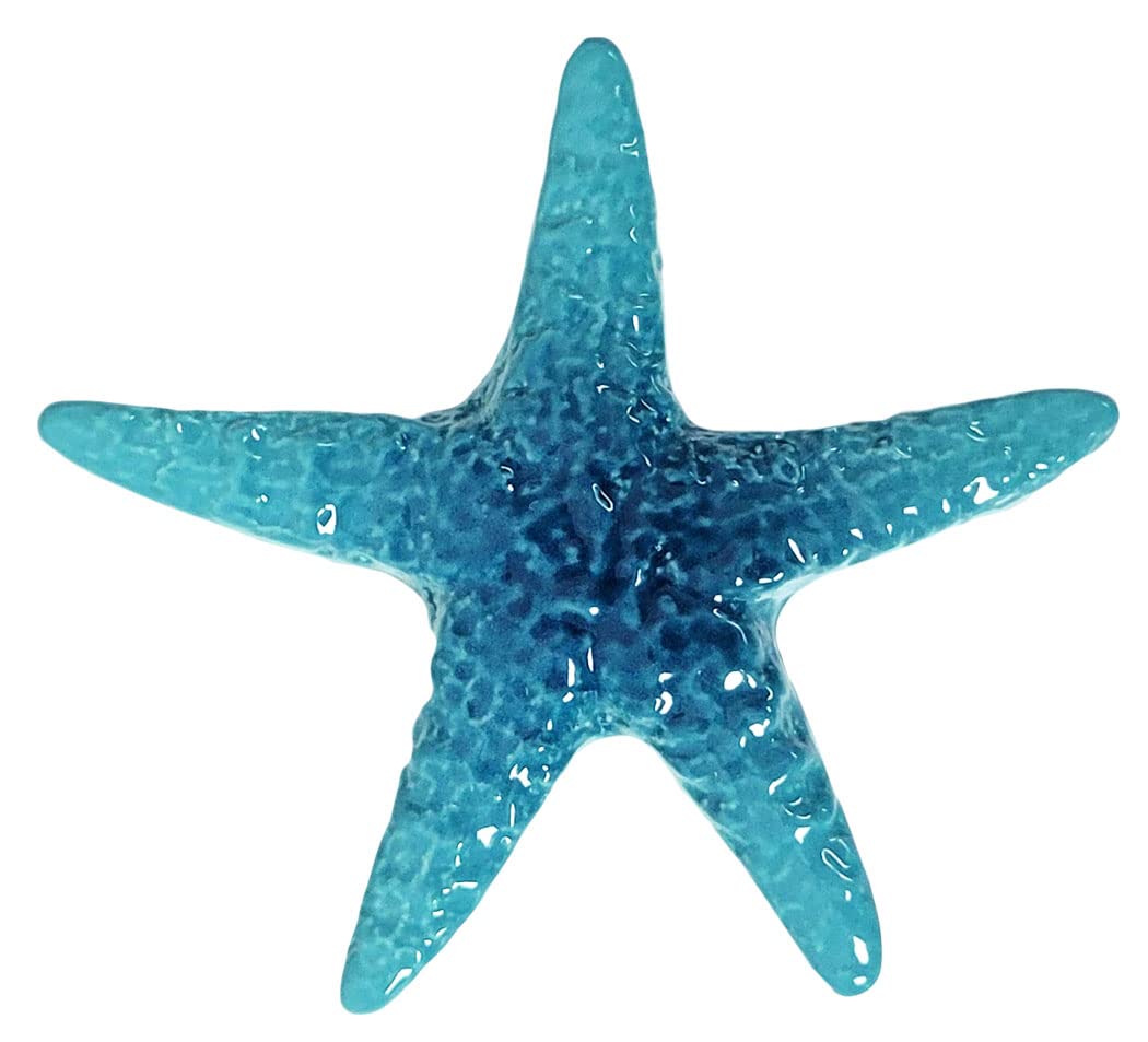 Mini Starfish Ceramic Swimming Pool Mosaic Tile - 5 Inch Aqua Blue for Pool Decor, Backsplash, Bathroom & Outdoor Design - Waterproof & Durable for DIY Projects