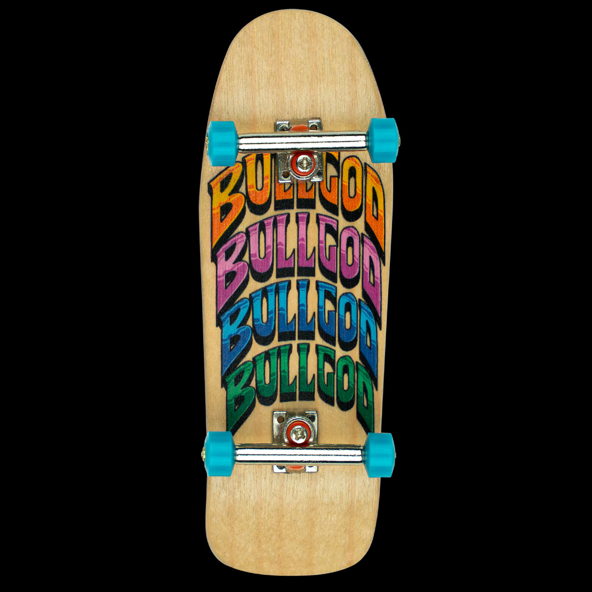 BullGod Old School Fingerboard Complete Set - Professional Skateboard Miniature for Tricks & Stunts - Perfect for Kids, Teens & Adults - Indoor & Outdoor Fun, Office Desk Toy, Stress Relief Gift