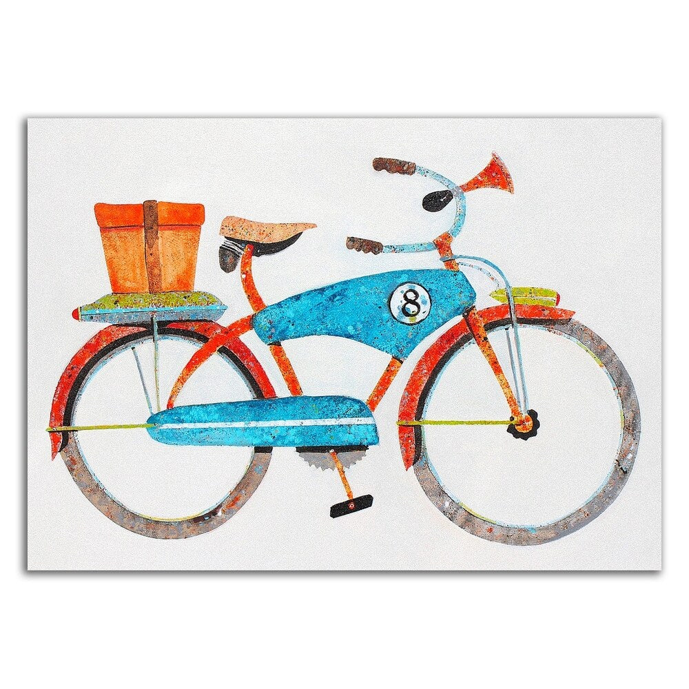 Bike No. 8 by Anthony Grant - Premium Canvas Wall Art Print - Ready to Hang - Perfect for Living Room, Bedroom & Office Decor