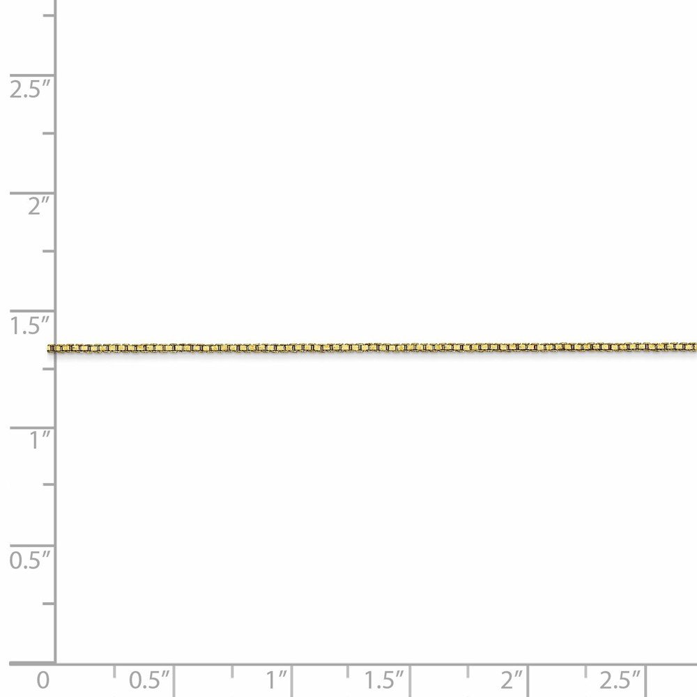 10K Solid Yellow Gold 0.8mm Box Chain Necklace with Secure Lobster Clasp - Elegant Everyday Jewelry for Women, Perfect Gift for Birthday, Anniversary & Valentine's Day