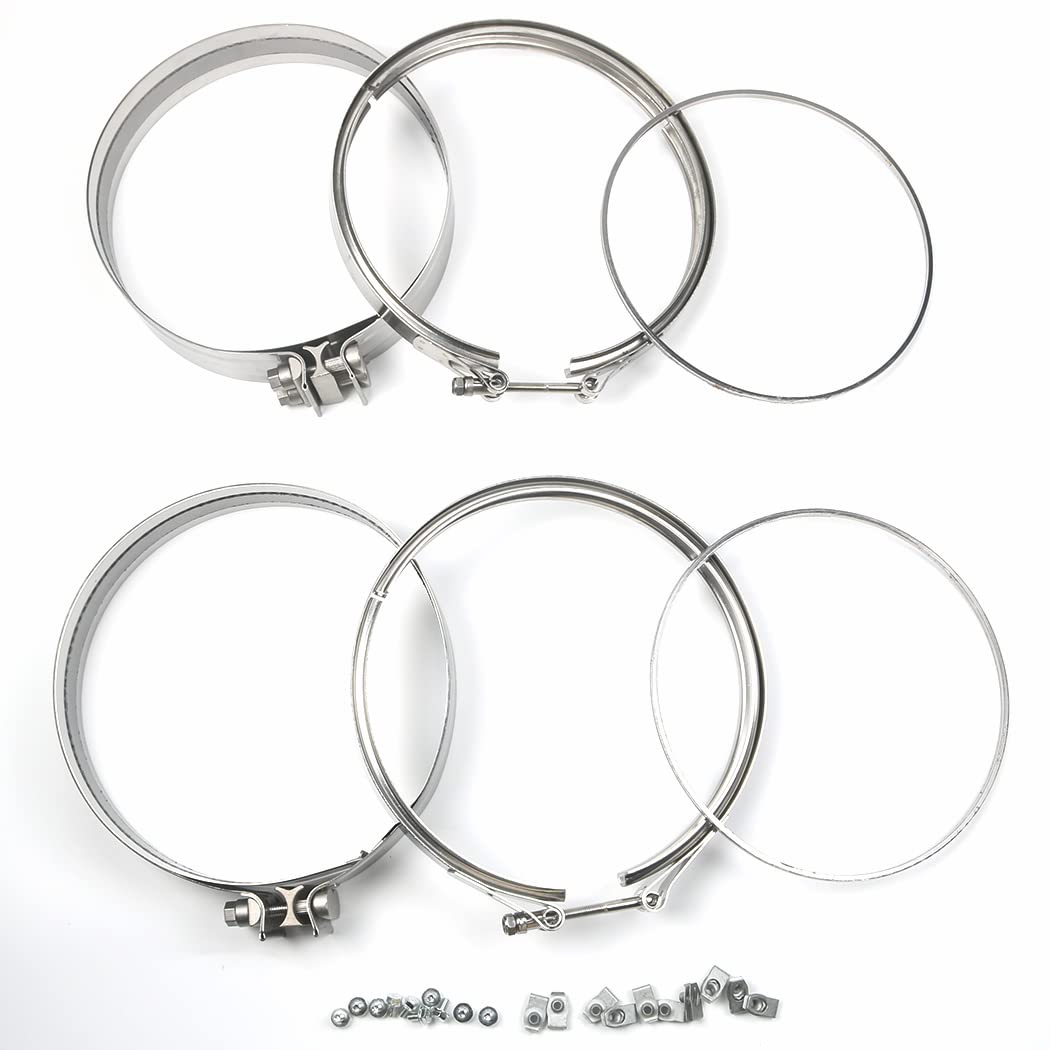 Detroit Engine Filter Clamp & Gasket Kit - Compatible with A680950202, A6809950302, A6804910480 - Perfect for Diesel Engine Maintenance & Repair