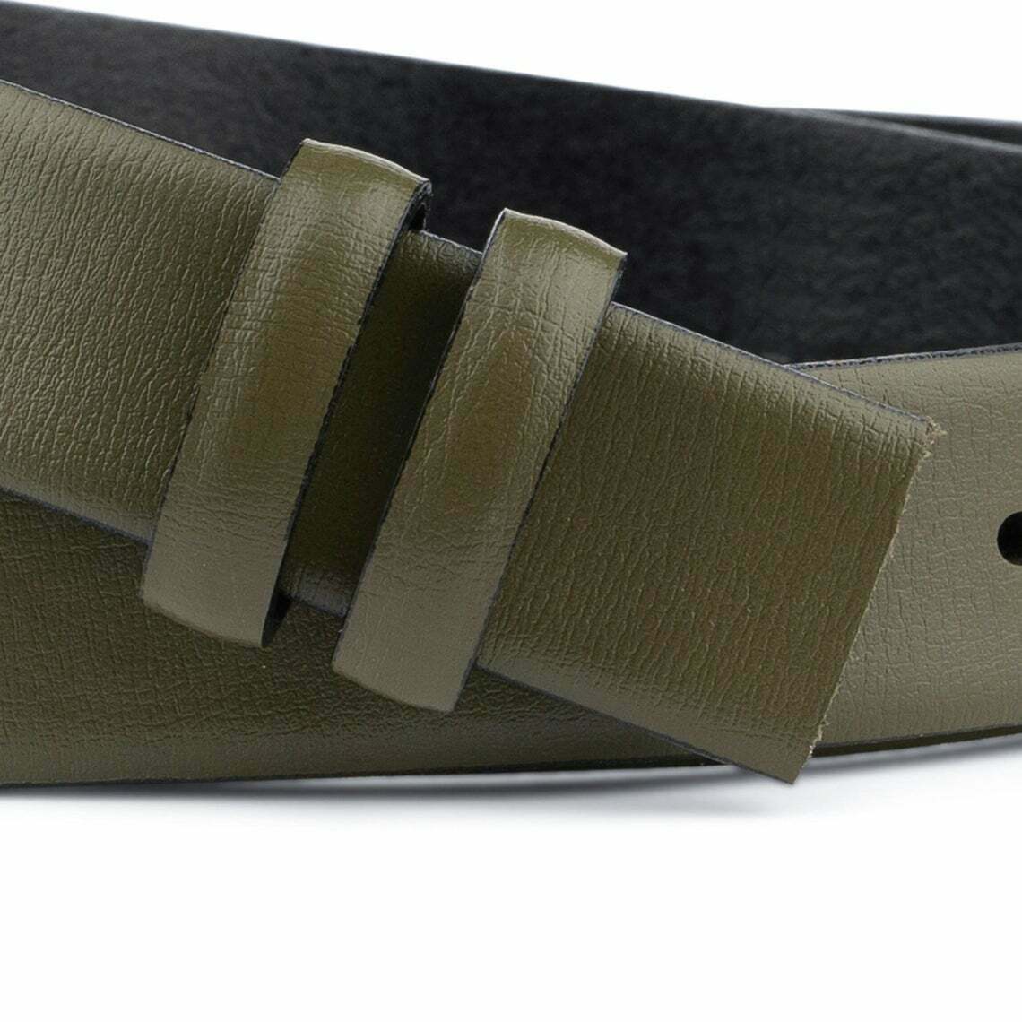Olive Green Replacement Strap for Cartier Belts - 30mm Buckle-Free Belt | Perfect for Luxury Fashion Accessories & Everyday Wear
